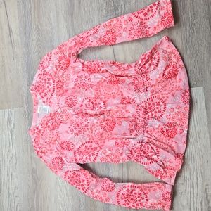 Gymboree 10 corduroy long sleeve shirt top blouse pink orange coral